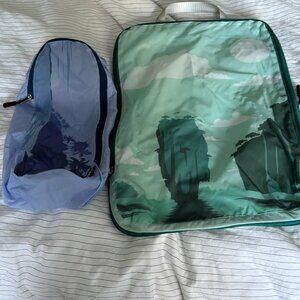 Set of 2 Tripped packing cubes EUC